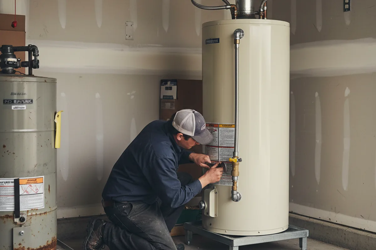 Water heater and shutoff valve replacement in Browns Valley